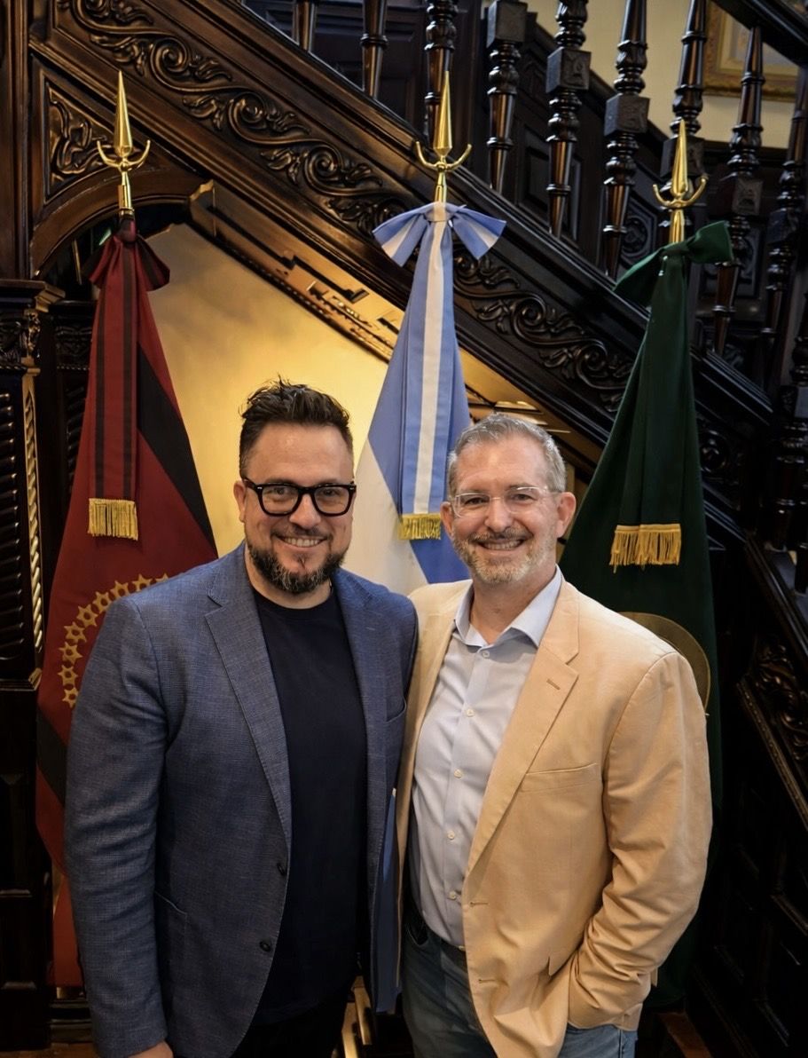 Gastón Massari Copes and Jason Boxt at the Government House of Salta, Argentina